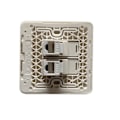 Miniatyrbilde 5 av 5: 86 mm Dual-port Cat6 Modul Rj45 Lan Socket Panel Amp Interface Dator Nätverk Telefon Vägg Switch Plug Vit för hemmet