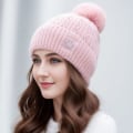 Miniatyrbillede 7 af 7: Vinter Tyk Varm Hue Forældre Barn Varm Strikket Vinter Hue Khaki one size Khaki one size