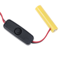 Miniatyrbild 3 av 11: USB C-strömkonverterare för DC Boost-batteri Eliminator med strömbrytare Ersätt 2 st 1,5 V AAA för LED-ljus Radio Elektronisk T