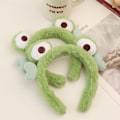 Miniatyrbilde 4 av 5: Herlige Frog Eyes Hodebånd Myk plysj innpakket for kvinner Vask F A1