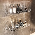 Miniatyrbillede 2 af 5: Badrum Transparent Hyllställ Väggmonterat tvättställ No-punch B