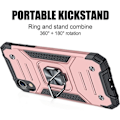 Miniatyrbild 3 av 5: Ultratunt mjukt stötdämpande skydd för iPhone XR, robust skydd och ringstöd (Rosa)
