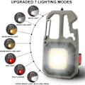Miniatyrbillede 4 af 5: Pro Multifunktionel COB Arbejdslys LED Lommelygte USB Genopladelig Sort CDQ