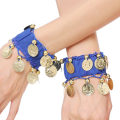 Pikkukuva 1 / 8: Magdans Handled Ankel Manschetter Armband Chiffong Guldmynt Mage Blue one size Blue one size