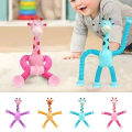 Miniatyrbild 2 av 5: Tecknad giraff Pop-Tube Teleskopisk sugkopp Sensorisk leksak Djur Sucker Toy Fidgets Sensorisk leksak Julklapp till barn Gul - 2