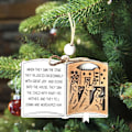 Miniatyrbilde 5 av 7: Trefigurer med bibelvers i form av en bok, religiøse hengende dekorasjoner (De tre vise menn) Three kings