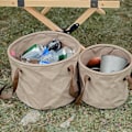 Miniatyrbillede 4 af 5: Foldbar Spand Fiske Vandtætte Spande Bærbar Foldbar Taske Opbevaring Udendørs qd best Army Green 20L