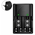 Miniatyrbild 2 av 5: Universell Batteriladdare för AA/AAA/9V, 6802 Snabbladdare för AA/AAA eller 9V NI-MH Uppladdningsbara Batterier, med LED-Indikator, Global Spänning...