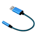 Miniatyrbillede 3 af 11: 2 i 1 USB til 3,5 mm hovedtelefonkabeladapter USB han til 3,5 AUX lyd hun-stik til Apple for Beats hovedtelefonadapter Sort 1m Black 1m