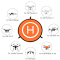 Miniatyrbillede 5 af 5: Drone Quadcopters Tilbehør Universal 55cm sammenklappelig landingsplads Blå one size Blue one size