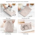 Miniatyrbillede 2 af 5: Kuffert organizer - Pakke kuber og tasker 7 stk Beige Beige