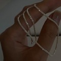 Miniatyrbillede 3 af 4: Glitrende kraveben kæde halskæde høj dame smykker bryllup