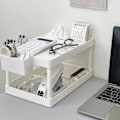 Miniatyrbilde 5 av 7: Multifunksjonelle hyller Dobbeltlags oppbevaringshylle Desktop Cosm white onesize white onesize