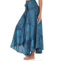 Lång Bohemisk Gypsy Boho Hippie Kjol för Kvinnor blue