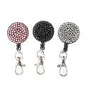 Pikkukuva 3 / 4: 3-pack 32 tum Bling Kristall Läder Nackband med infällbar märkesrulle för ID-kort