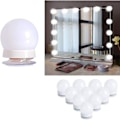 Miniatyrbild 1 av 5: Hollywood Style Led Sminkspegel Lights Kit med 10 dimbara glödlampor för smink toalettbord och power Plug-in belysningsarmatur Strip, V