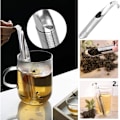 Miniatyrbillede 5 af 5: Tesil Te Infuser, 304 Rustfrit Stål Te Infuser, Finmasket Tefilter til Løs Te og Krydderier (2 stk)