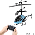Miniatyrbillede 1 af 5: Mini RC Helikopter Radio Fjernbetjening Elektrisk Mikroflyvemaskine blå B