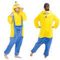 Miniatyrbild 1 av 4: Minions Unisex Vuxen Onesie Kostym, Sovkläder, Pyjamas Jumpsuit M