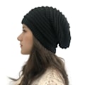 Miniatyrbilde 1 av 5: Hodeplagg Dame Beanie Varm Strikket Lue Søt Lue for Kaldt Vær svart black