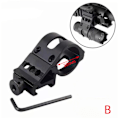 Miniatyrbillede 1 af 8: 25,4 mm/30 mm lommelygte diagonal arm montering aluminiumlegering Flas Black 30mm Black 30mm
