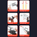Miniatyrbillede 7 af 7: Legering venstre hjul metal model foldbar foldbar spøgelse switch- Hvid One Size White One Size