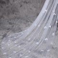 Miniatyrbillede 3 af 8: Tulle Brudekjole Slør Fluffy Hvide Blomsterblade Multi Lag Super Lang Brid