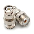 Miniatyrbilde 1 av 6: BNC til UHF RF-kontaktsett Koaksial BNC hann til UHF hunn RF BNC UHF radioadaptersett for antenner trådløst LAN
