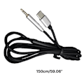 Miniatyrbillede 5 af 5: Pålidelig USB C-kabel til QC25/QC35/QC35II/QC45/NC700/Y40/Y45/Y50 Headset Type C til 2,5 mm ledning med indbygget mikrofontråd