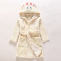 Miniatyrbild 1 av 2: Pojkar flickor pyjamas Baby tecknad pyjamas Vinter huva morgonrock Little Yellow Deer Sovrock 100#