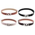 Pikkukuva 2 / 6: Mode Vintage D Brev Kvinnor Pu Bälten Oval Metal Snap Spänne White One Size White One Size