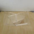 Miniatyrbilde 4 av 10: Kryssramme akryl bokholder Transparent akryl bokstativ, for lesing visning oppskrifter, kokebok, åpen bokstativ S