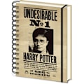 Miniatyrbillede 1 af 2: Harry Potter Wanted Poster A5 Wirebound Notebook En Størrelse Beige Beige/Sort En Størrelse
