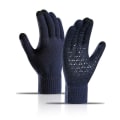 Miniatyrbillede 1 af 8: Vinterstrikkede varme handsker Tykke ensfarvede varme Touch Warm Ridi cyan OneSize cyan OneSize
