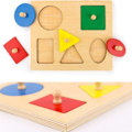 Miniatyrbild 2 av 4: Montessori träpusselbrädeform pusselmaterial Leksak för småbarn