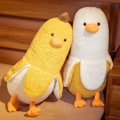 Pikkukuva 5 / 5: Söta Banana Duck Plysch Mjuka Leksaker, Mjuka Långa Kroppskramande Kuddpresenter, Mysig Duck Plysch Gosedjur för Flickor och Pojkar