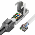 Miniatyrbillede 3 af 5: 2 stk. værktøjsfri RJ-45 Cat6/6A modulært feltstik, skærmet Cat6A RJ45 til 23-26AWG installationskabel
