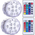 Miniatyrbillede 1 af 5: 24 knapper 2 lamper 2 RGB fjernkontroll Dyklys Svømmebassenglys Undervannslys 24 knapper RGB fjernkontroll