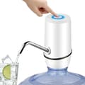5 Gallons Vattendispenser, Elektrisk Dricksvattenpump Automatisk Bärbar Vattenkanna Pump för 5 Gallons Flaska - Vit