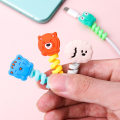 Miniatyrbillede 3 af 8: 2 stk. Håndteringssilikon USB-oplader datakabelbeskytter ledningstrådssparer Cove Bear