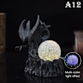 Miniatyrbilde 1 av 8: Fargeskiftende Lava Resin Base Dragon Statyer Luminescent Holy Dr A12 onesize A12 onesize