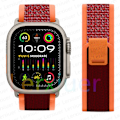 Miniatyrbild 1 av 7: Trailrem för Apple Watch Ultra 2 band 49mm 44mm 45mm 40mm 41mm 38mm 42mm 45 44 mm armband iWatch series 8 9 7 6 5 3 se Röd orange Red orange 38 40 41mm