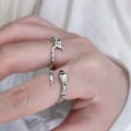Miniatyrbild 2 av 11: Ormformad Fingerring Man Kvinna Djur Punk Ring Justerbar Öppen Ring null - 1