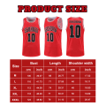 Pikkukuva 6 / 7: Sommar Herrväst Slam Dunk 3D-Tryckt Baskettröja Team U Röd L Red L