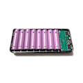 Pikkukuva 3 / 5: Tupla USB Type-C 8x18650 akkua DIY Power Bank -kotelo Pidike kotelolle Pikalaturi Kuorelle matkapuhelimelle Tablet PC A Musta