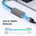 Miniatyrbillede 2 af 5: USB Ethernet-adapter LAN RJ45 netværkskort 1000 Mbps til Nintend USB