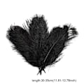 Miniatyrbillede 4 af 5: 10 stk Struds fjer Plume Centerpiece Bryllupsfest Borddekoration 30-35cm Sort