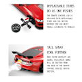 Miniatyrbillede 5 af 11: 1/16 Fjernstyret Driftbil Hobby RC Legetøj 4X4 Model Racerbil med LED Lys Højgreb Dæk Børns Elektronisk Gave null - 16A03