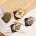 Miniatyrbild 3 av 5: Slider Poker A K Metall Push Card EDC Spinners D Onesize