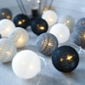Miniatyrbillede 4 af 5: Bomuldsboldlys Julelys Kæde B B